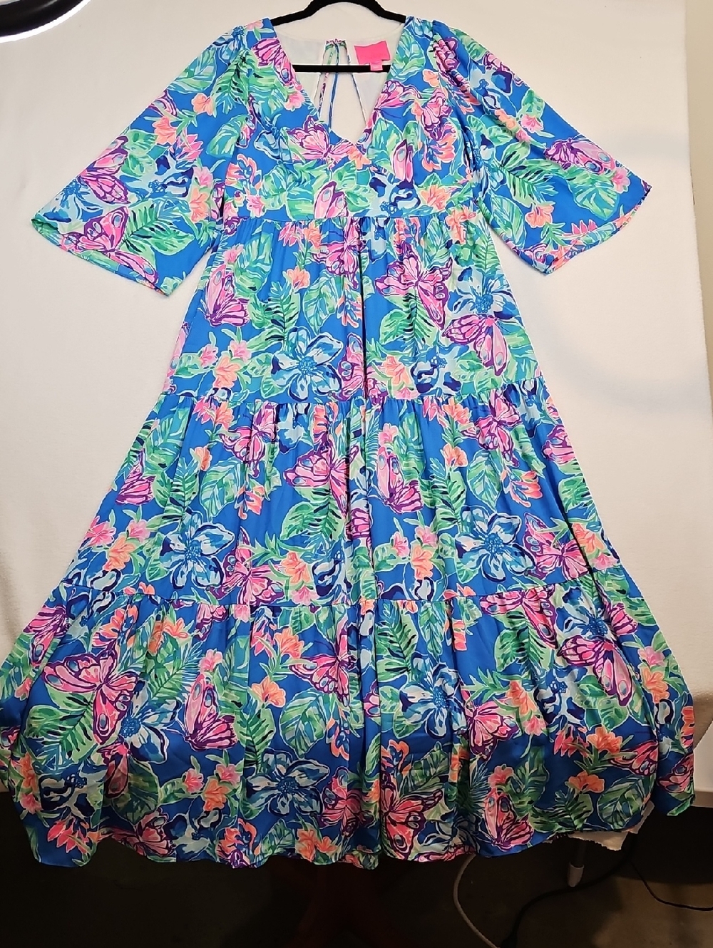 Lilly Pulitzer Blue Tropical Floral Maxi Dress - Picture 2 of 6